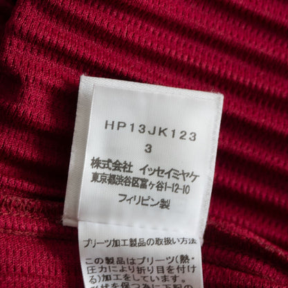 HOMME PLISSE ISSEY MIYAKE Pleated Cut & Sew Bordeaux Size L