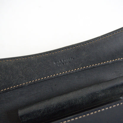 WILDSWANS Saddle Pull Up Leather OWL-B6 Notebook Cover Black