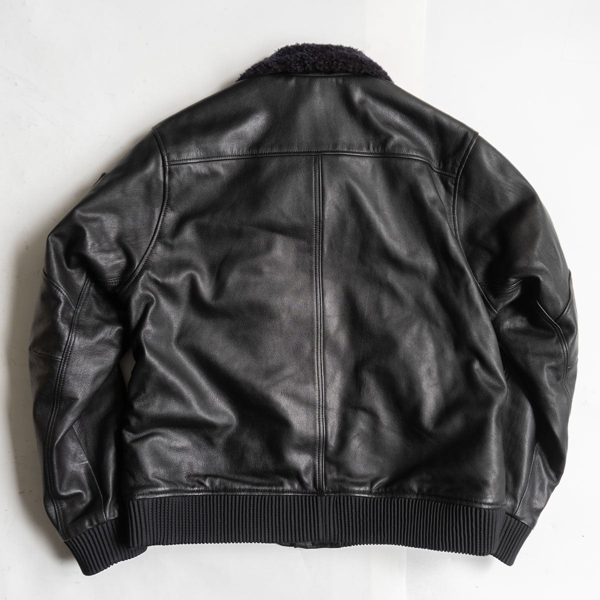 KADOYA Boa Leather Rider Jacket Black Size 4L