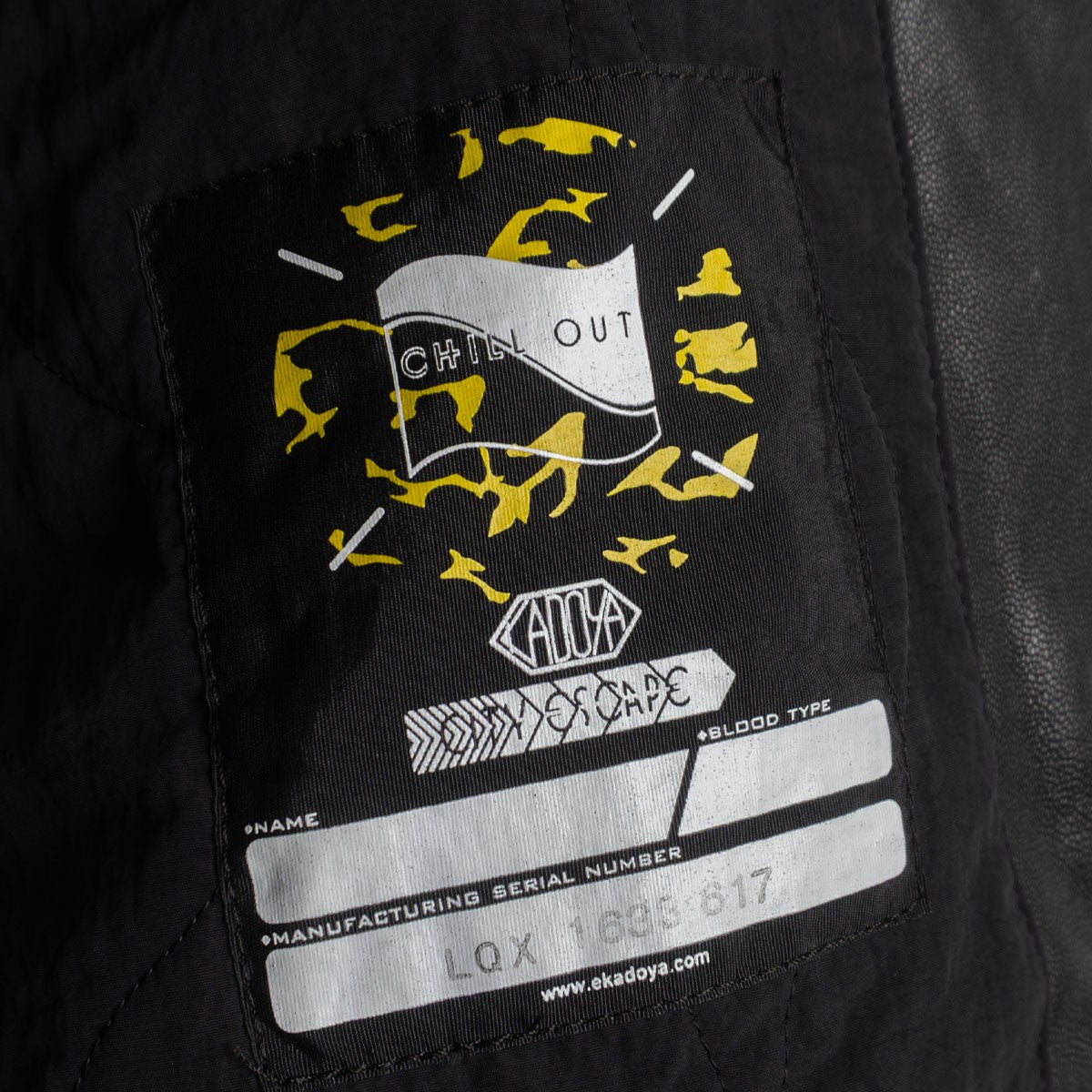 KADOYA Boa Leather Rider Jacket Black Size 4L