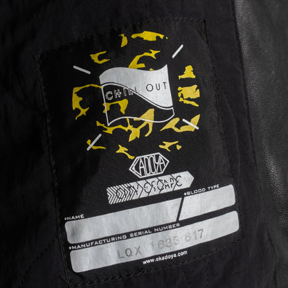 KADOYA Boa Leather Rider Jacket Black Size 4L
