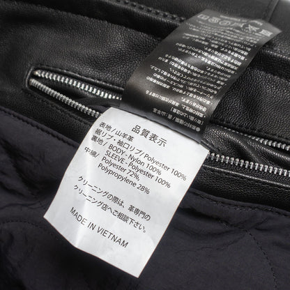 KADOYA Boa Leather Rider Jacket Black Size 4L