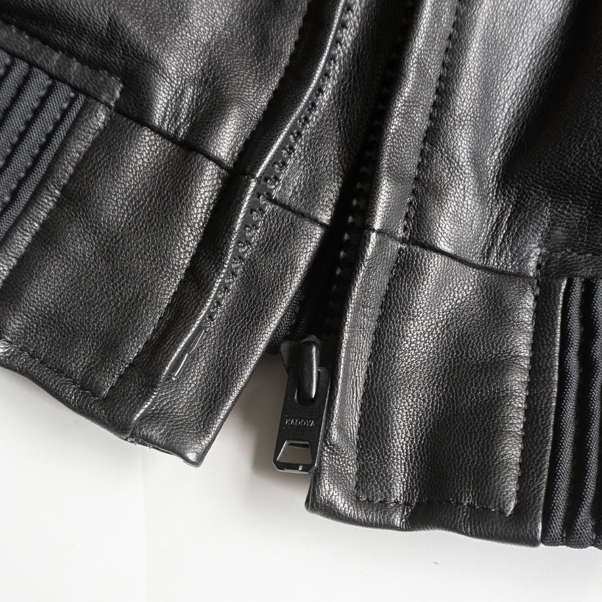 KADOYA Boa Leather Rider Jacket Black Size 4L