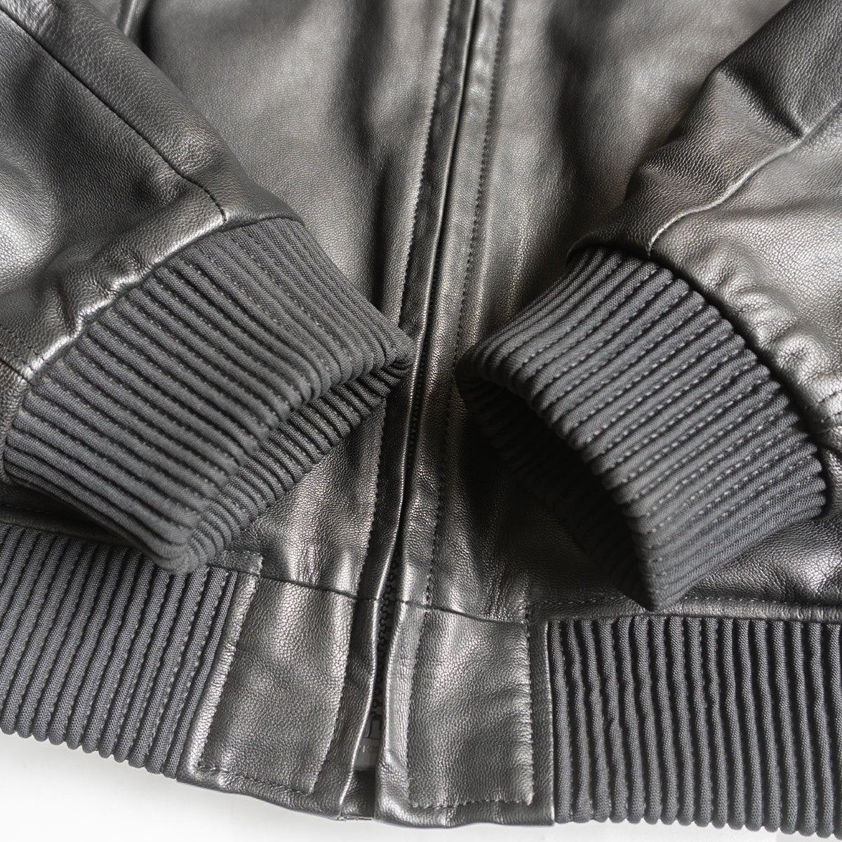 KADOYA Boa Leather Rider Jacket Black Size 4L