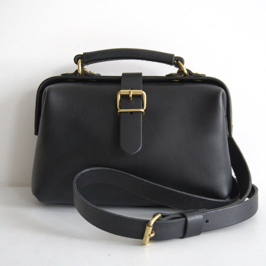 HERZ CW-68 Mini Soft Dalles Leather Bag Black Size ONE SIZE