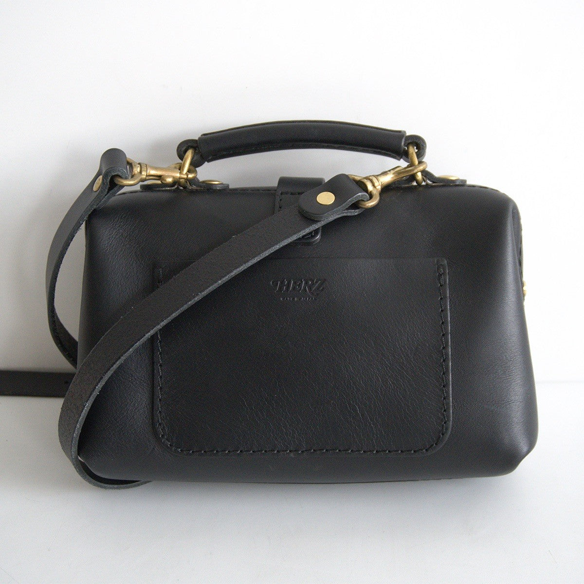 HERZ CW-68 Mini Soft Dalles Leather Bag Black Size ONE SIZE