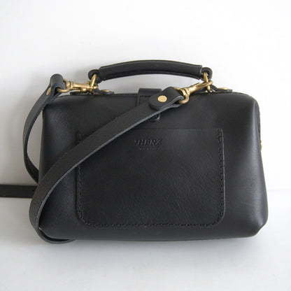 HERZ CW-68 Mini Soft Dalles Leather Bag Black Size ONE SIZE