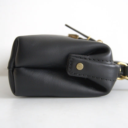 HERZ CW-68 Mini Soft Dalles Leather Bag Black Size ONE SIZE