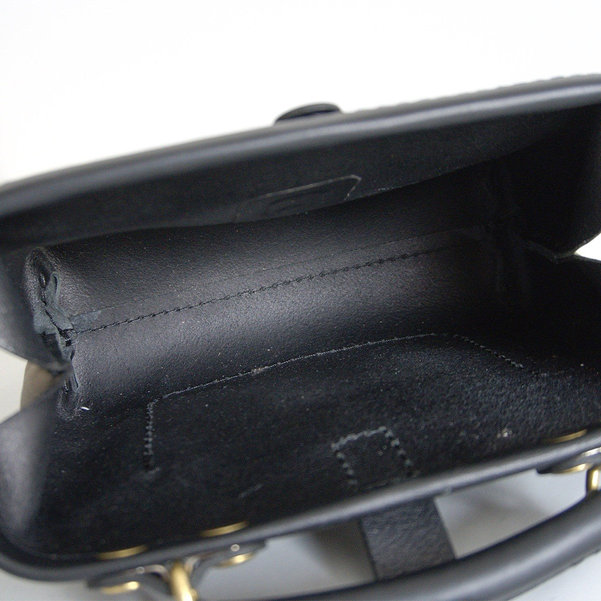 HERZ CW-68 Mini Soft Dalles Leather Bag Black Size ONE SIZE