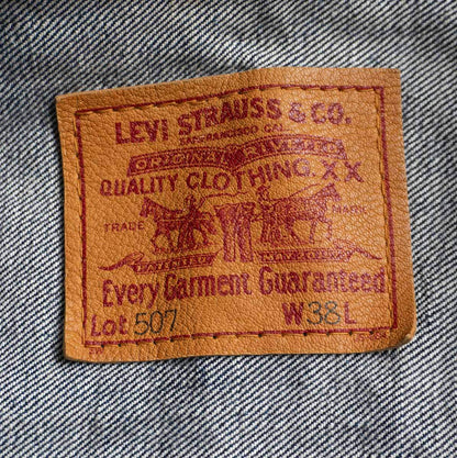 LEVI'S 507XX Big E Type II Dark Indigo Denim Jacket Size 38
