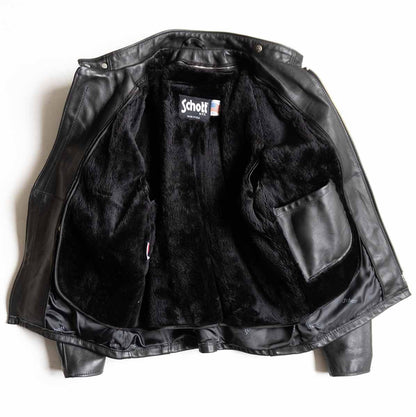 SCHOTT 641 Single Rider Leather Jacket Removable Size XS