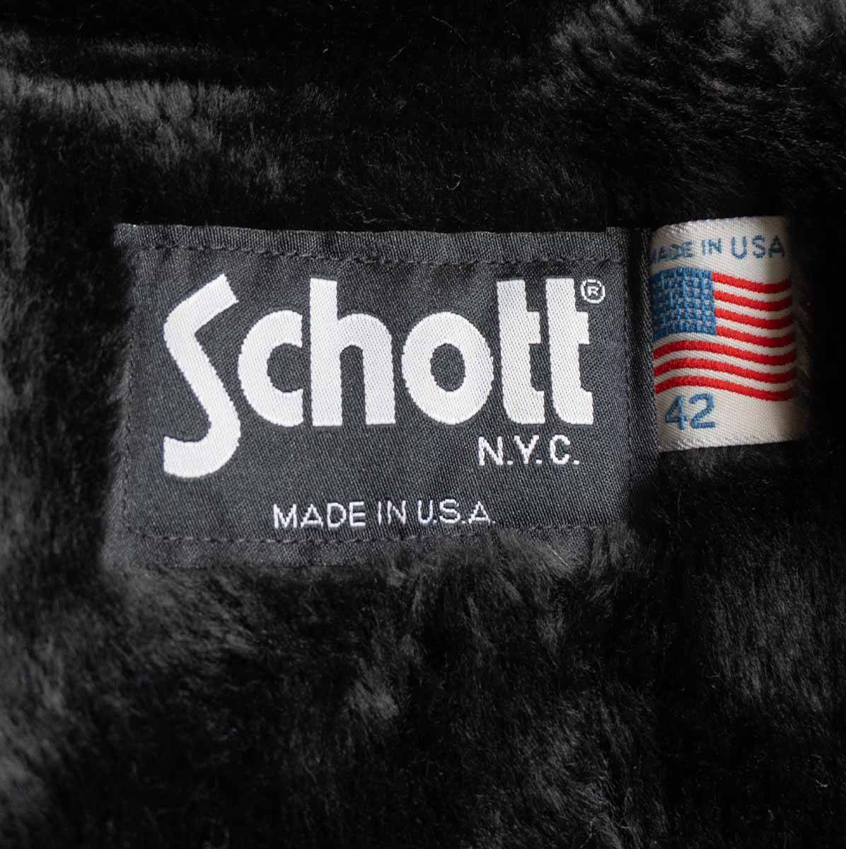 SCHOTT 641 Single Rider Leather Jacket Removable Size XS