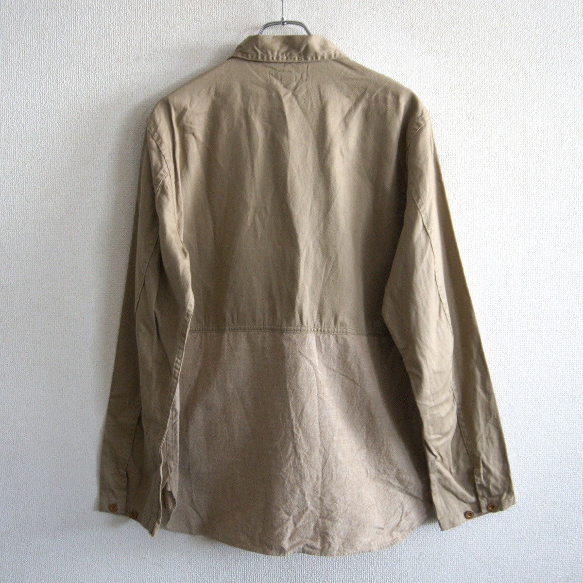 NIGEL CABOURN Utility Short Sleeve Shirt Cotton Linen Size L