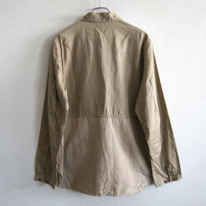 NIGEL CABOURN Utility Short Sleeve Shirt Cotton Linen Size L