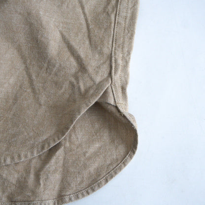 NIGEL CABOURN Utility Short Sleeve Shirt Cotton Linen Size L