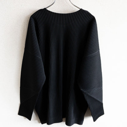 HOMME PLISSE ISSEY MIYAKE Pleated Cut & Sew Black Size L