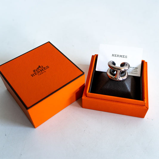 HERMES Osmose GM 925 Silver Ring Size ONE SIZE