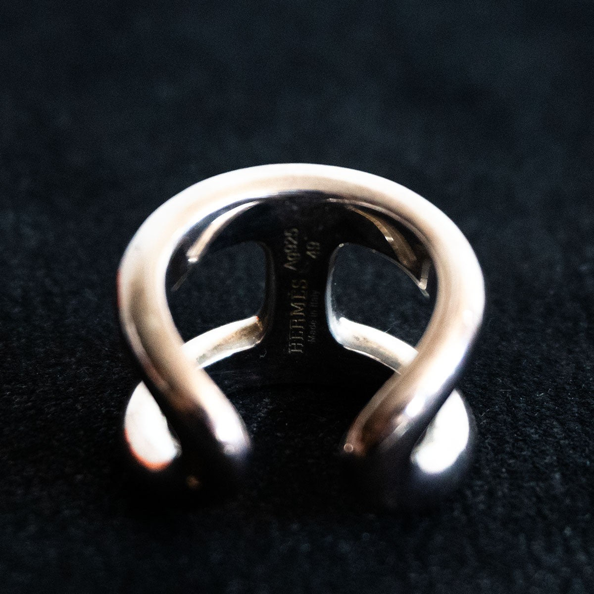 HERMES Osmose GM 925 Silver Ring Size ONE SIZE