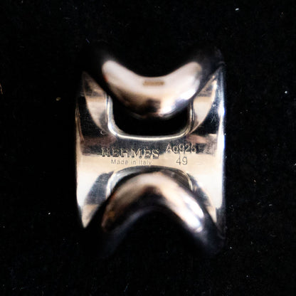 HERMES Osmose GM 925 Silver Ring Size ONE SIZE