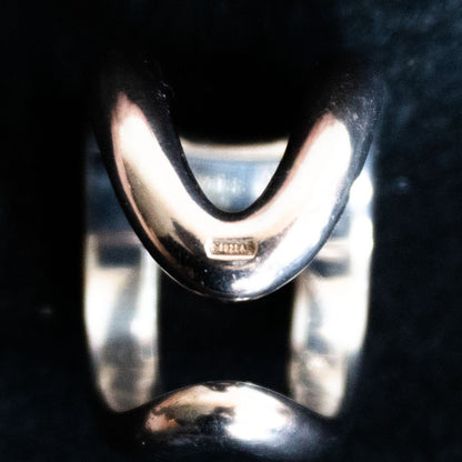 HERMES Osmose GM 925 Silver Ring Size ONE SIZE