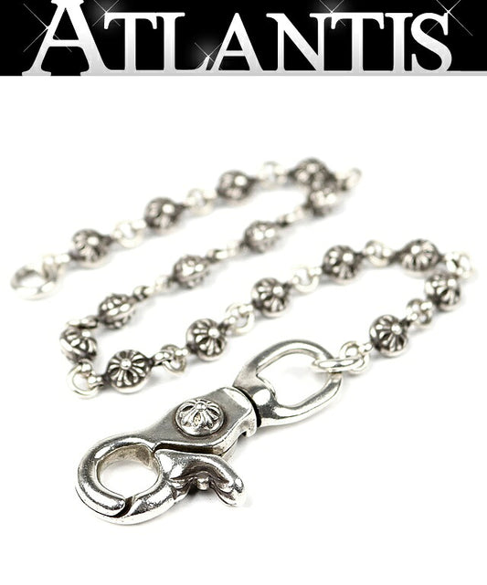 CHROME HEARTS #1 Cross Ball Short Wallet Chain Silver