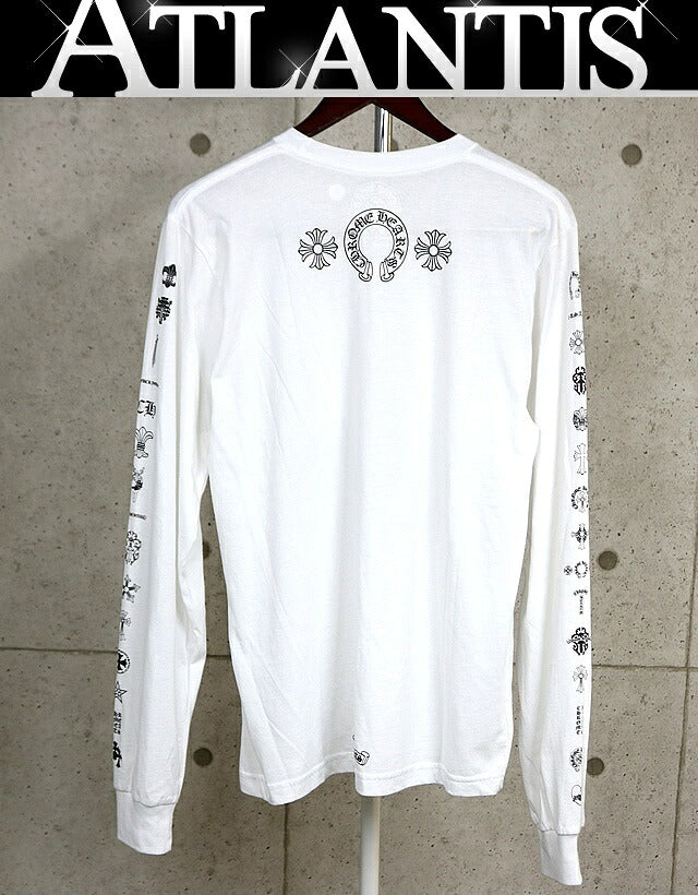 CHROME HEARTS Multi Logo Print Pocketed Sleeve White Size M