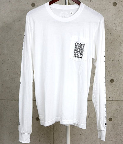 CHROME HEARTS Multi Logo Print Pocketed Sleeve White Size M