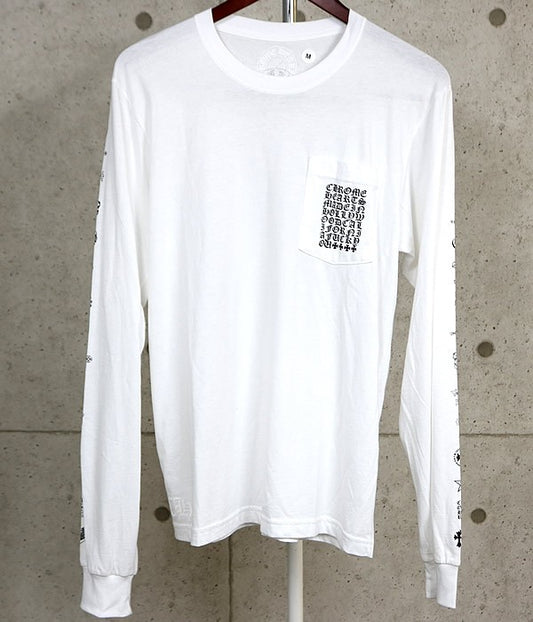 CHROME HEARTS Multi Logo Print Pocketed Sleeve White Size M