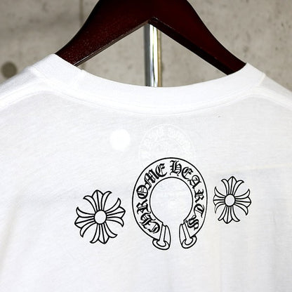 CHROME HEARTS Multi Logo Print Pocketed Sleeve White Size M