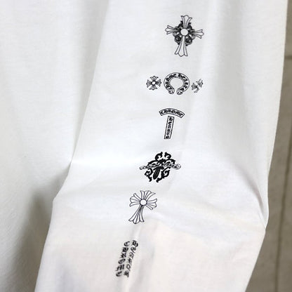 CHROME HEARTS Multi Logo Print Pocketed Sleeve White Size M