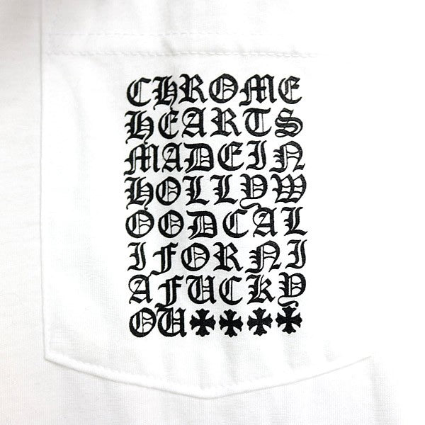 CHROME HEARTS Multi Logo Print Pocketed Sleeve White Size M