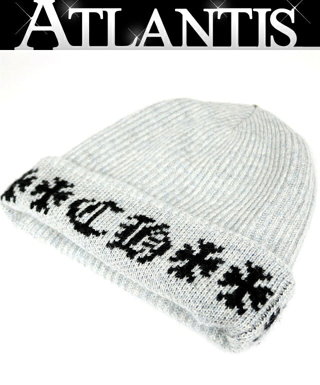 CHROME HEARTS BIG DADDY Cashmere Silver Beanie Gray