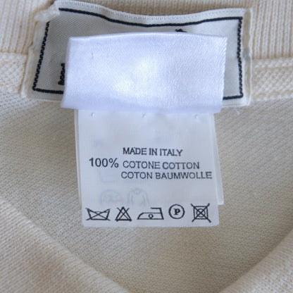 HERMES Cotton Long Sleeve Polo Shirt Ivory Size M