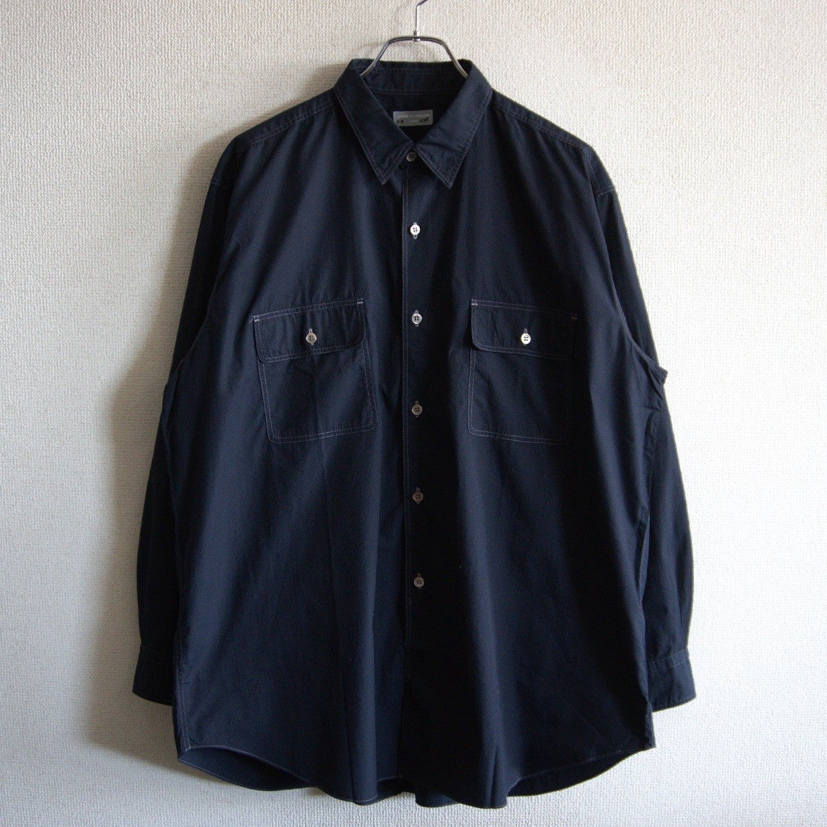 COMME des GARCONS HOMME 90s Oversized Navy Shirt Size XL