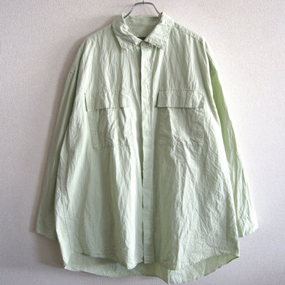 CASEY CASEY Volume Shirt Paper Cotton Light Green Size M