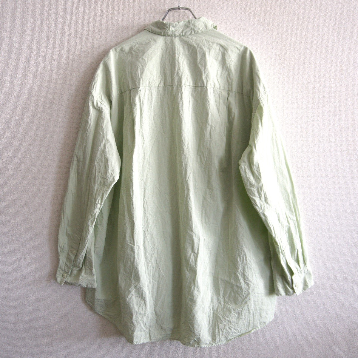 CASEY CASEY Volume Shirt Paper Cotton Light Green Size M