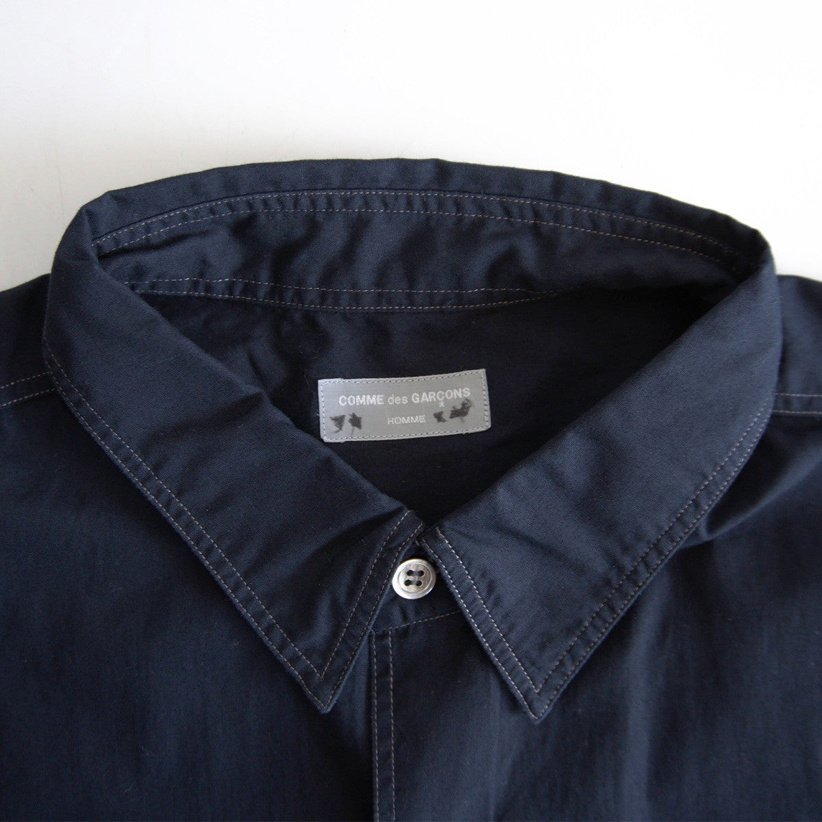 COMME des GARCONS HOMME 90s Oversized Navy Shirt Size XL