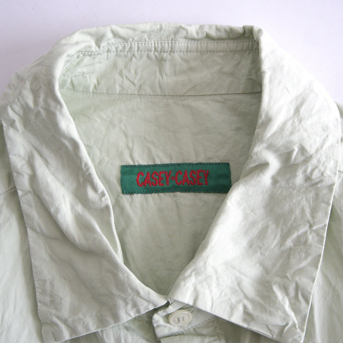CASEY CASEY Volume Shirt Paper Cotton Light Green Size M