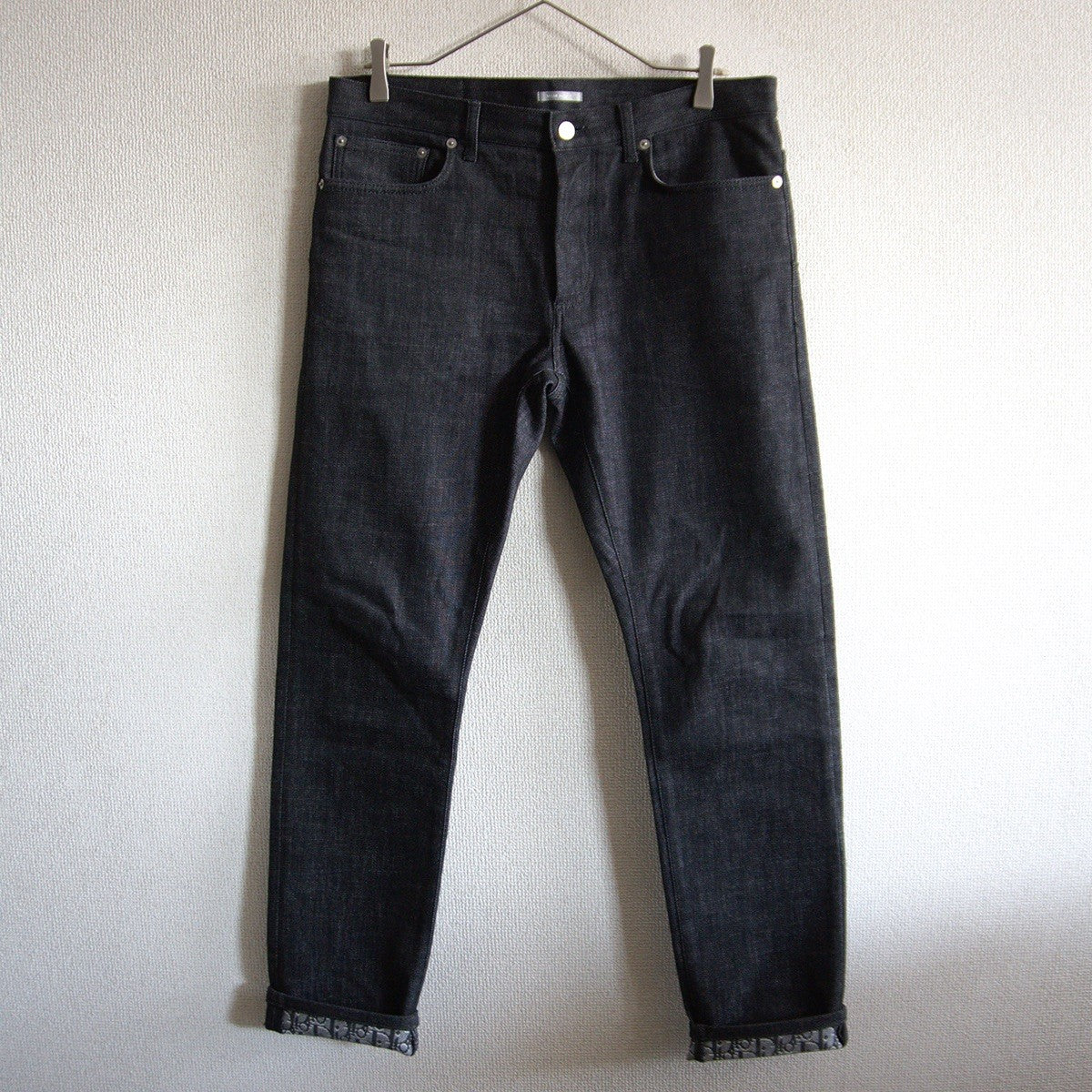 Dior HOMME 22SS Oblique Roll-Up Slim Jeans Size 30