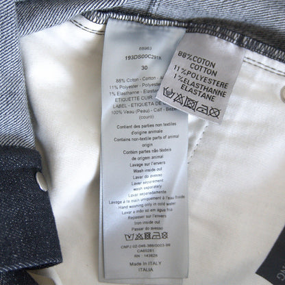 Dior HOMME 22SS Oblique Roll-Up Slim Jeans Size 30