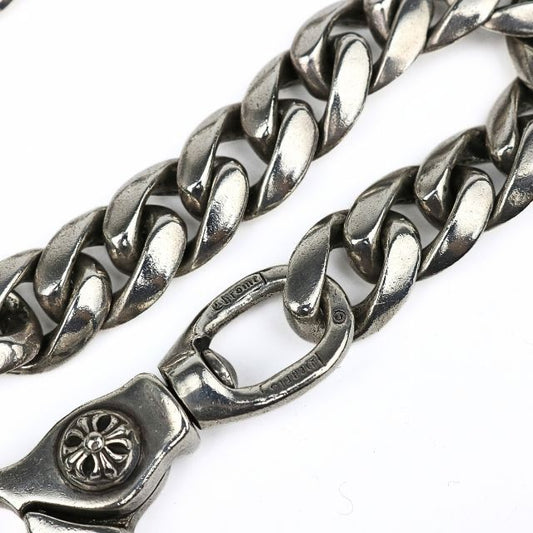 CHROME HEARTS Classic Link 1 Clip Short Wallet Chain Silver