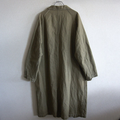NIGEL CABOURN 40s Cotton Linen Denim Engineer Coat Size L