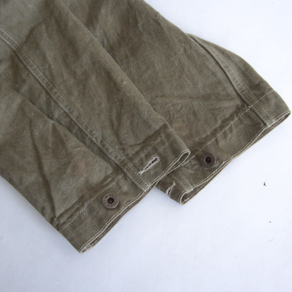 NIGEL CABOURN 40s Cotton Linen Denim Engineer Coat Size L