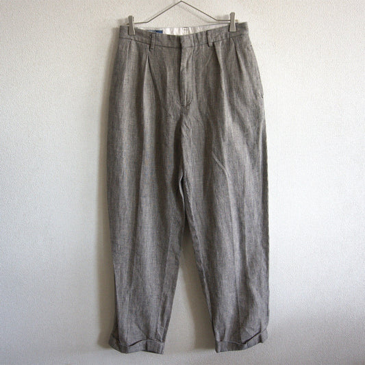 POLO RALPH LAUREN Cotton Linen 2-Tuck Houndstooth Size 32×32