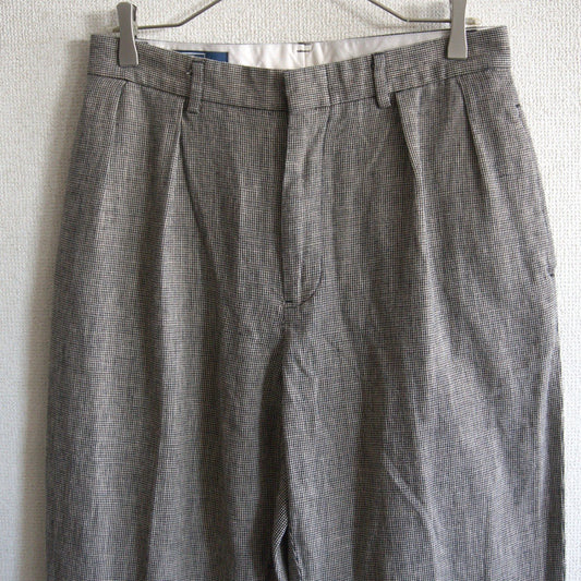 POLO RALPH LAUREN Cotton Linen 2-Tuck Houndstooth Size 32×32