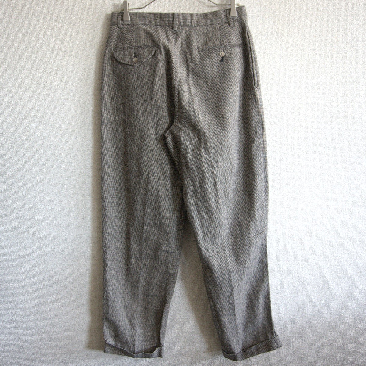 POLO RALPH LAUREN Cotton Linen 2-Tuck Houndstooth Size 32×32