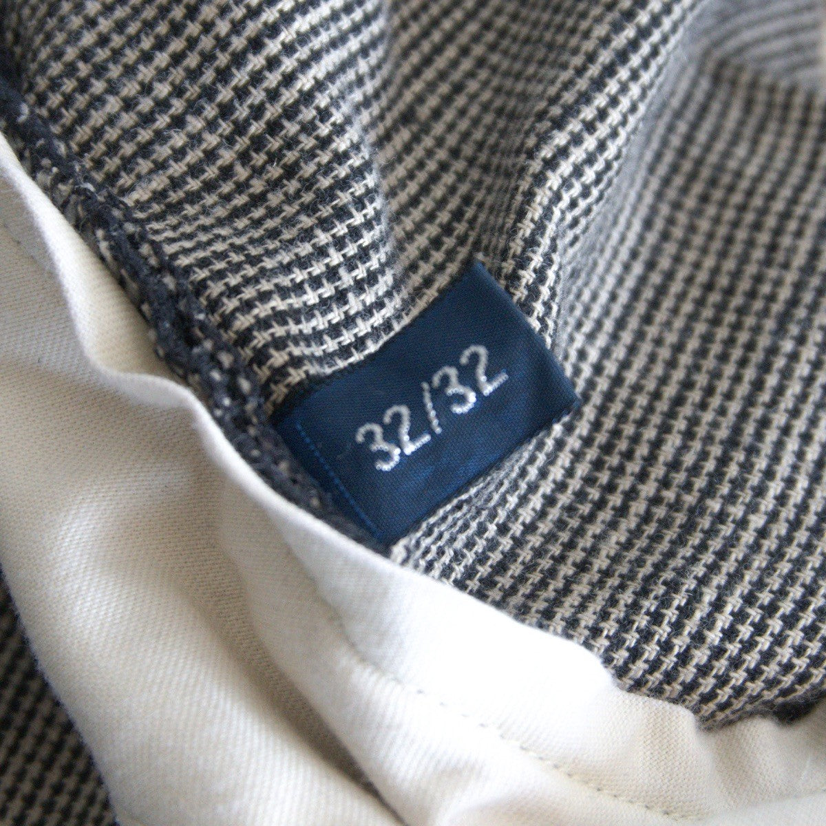 POLO RALPH LAUREN Cotton Linen 2-Tuck Houndstooth Size 32×32