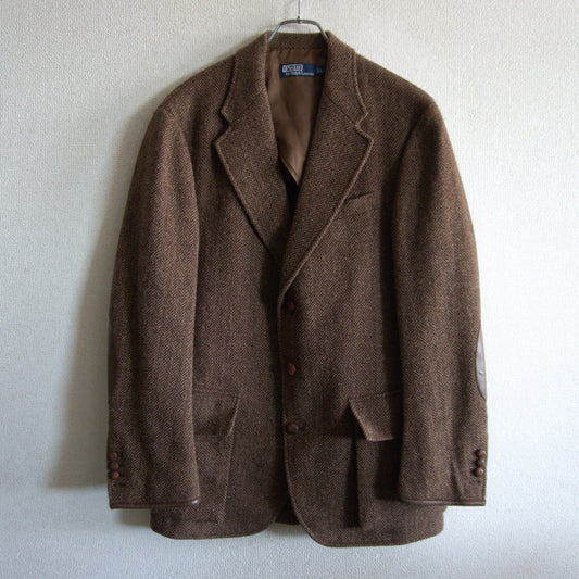 POLO RALPH LAUREN Wool Tweed Elbow Patch Tailored Size L