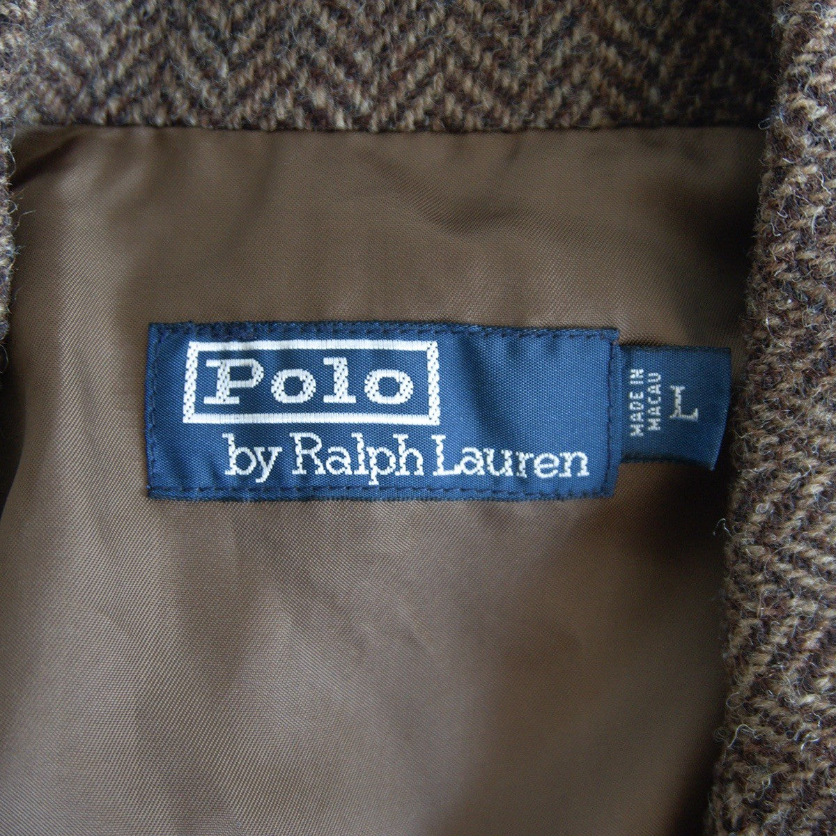 POLO RALPH LAUREN Wool Tweed Elbow Patch Tailored Size L