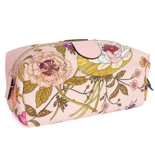 GUCCI GG Marmont Flora Canvas Pouch Pink